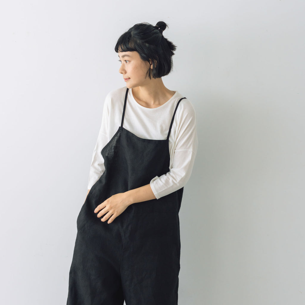 fog linen work マリ サロペット ブラック
