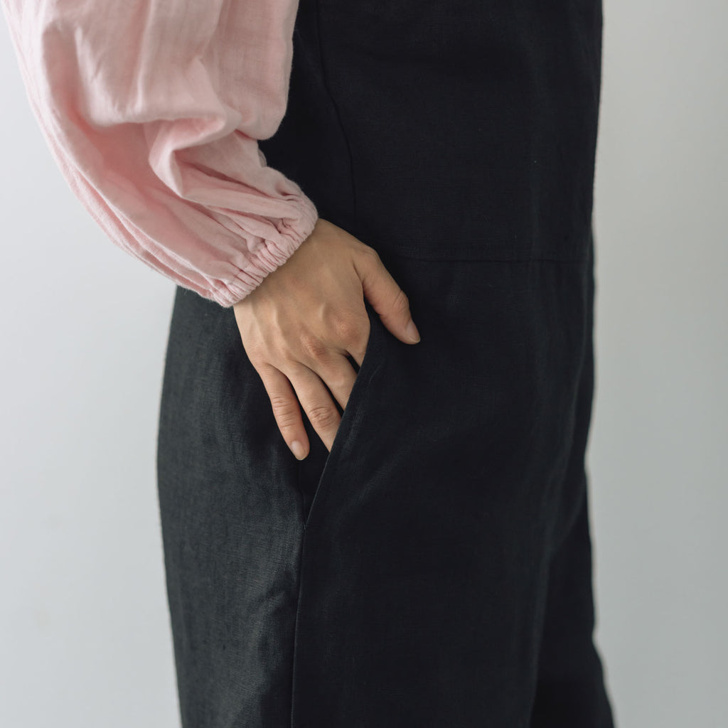 fog linen work マリ サロペット ブラック