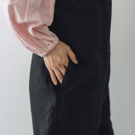 fog linen work マリ サロペット ブラック