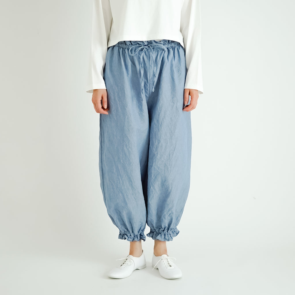 ROBE de PEAU アンクルタイドパンツ ジェイブルー