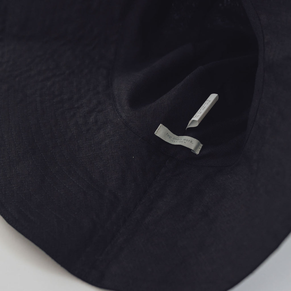 fog linen work リネン アトリン ハット ブラック