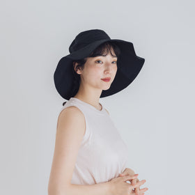 fog linen work リネン アトリン ハット ブラック