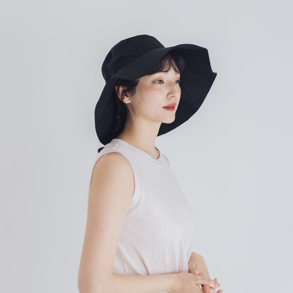 fog linen work リネン アトリン ハット ブラック