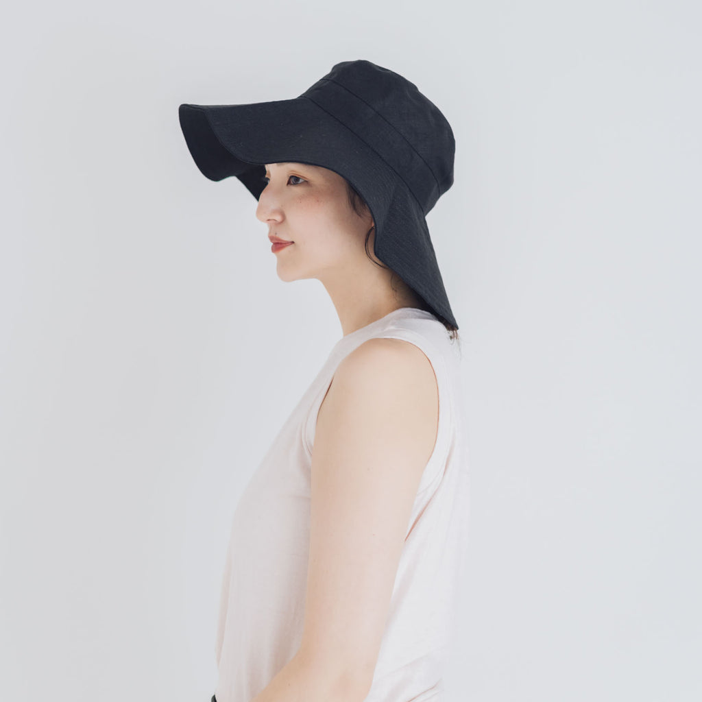 fog linen work リネン アトリン ハット ブラック