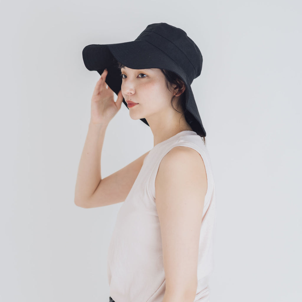 fog linen work リネン アトリン ハット ブラック