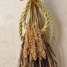 しめ飾り 宝珠稲穂三段