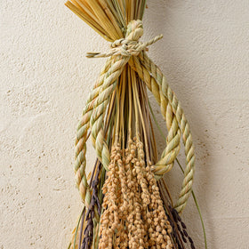 しめ飾り 宝珠稲穂三段