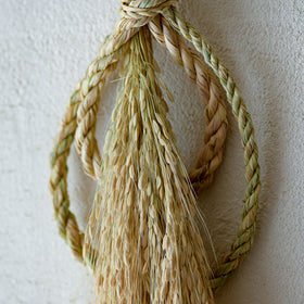 しめ飾り 宝珠赤米白穂