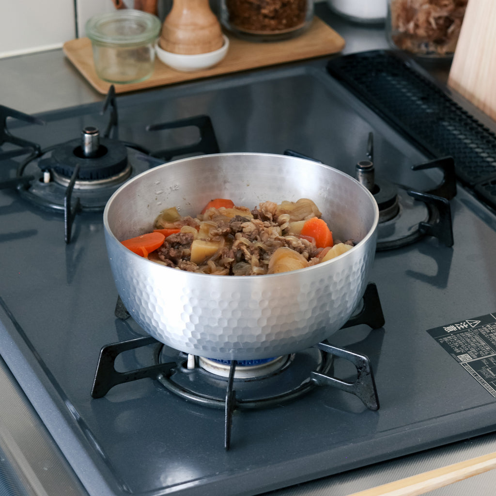 中尾アルミ製作所 打出ヤットコ鍋 ガス火用