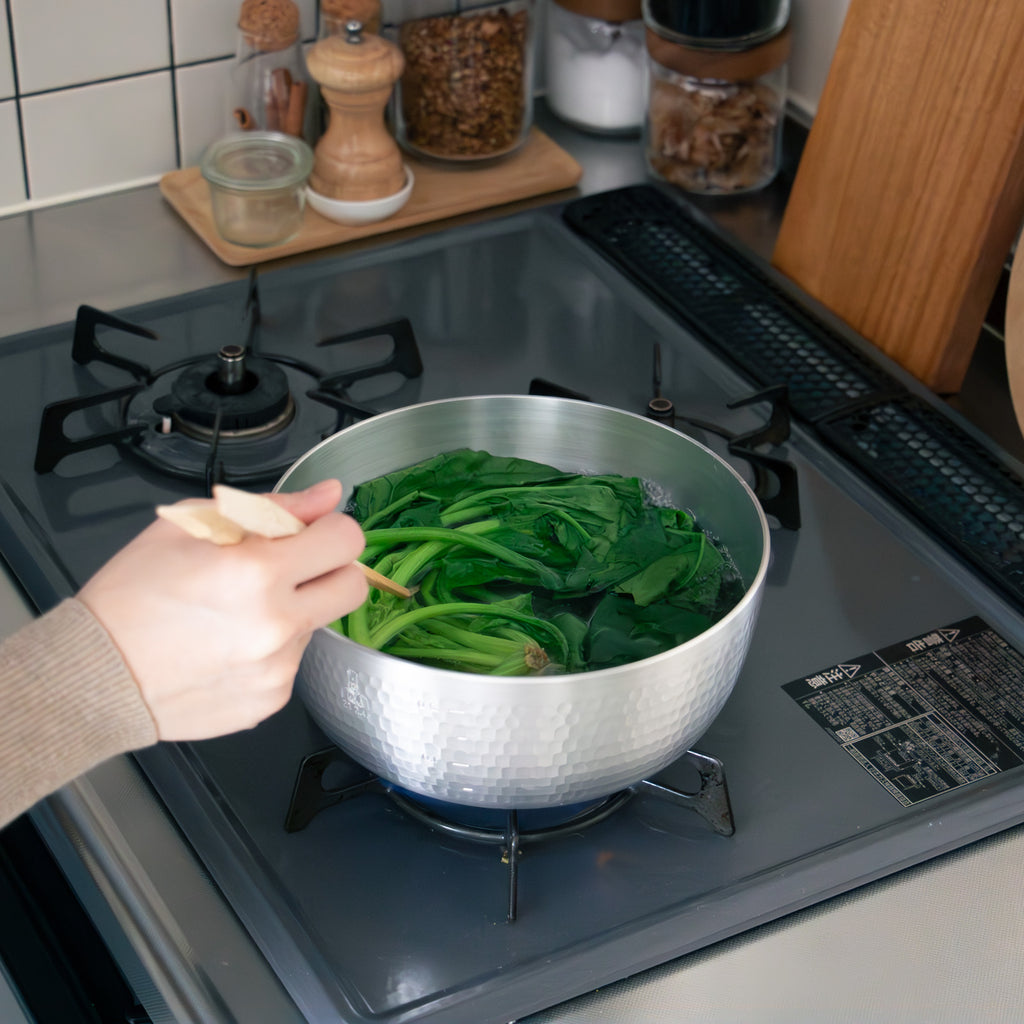 中尾アルミ製作所 打出ヤットコ鍋 ガス火用