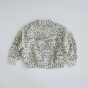 odnu HANDSPUN SWEATER ホワイト&ブラック