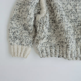 odnu HANDSPUN SWEATER ホワイト&ブラック