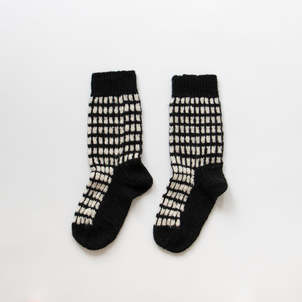 odnu MERINO GRID ROOM SOCKS