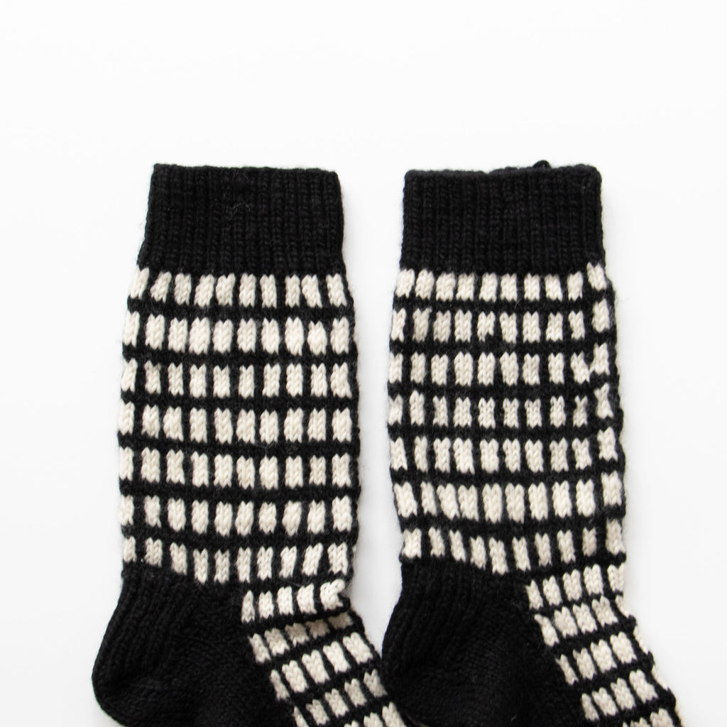 odnu MERINO GRID ROOM SOCKS