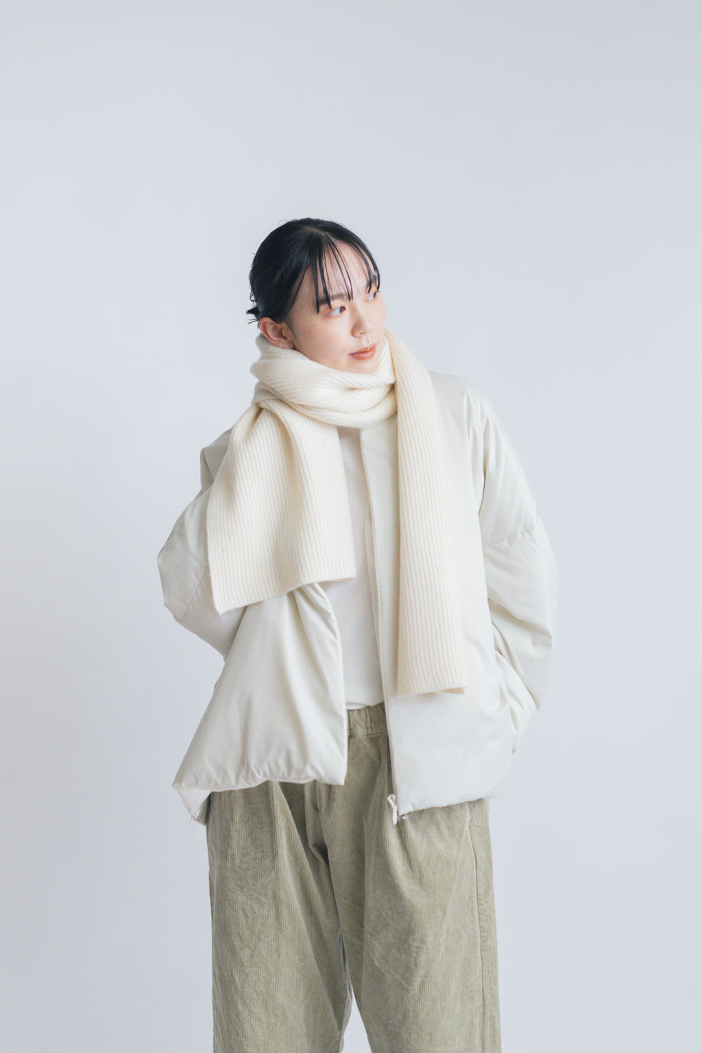 odnu CASHMERE RIB STOLE