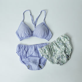 TESHIKI パンツ FLOWER PRINT BLUE FLOWER