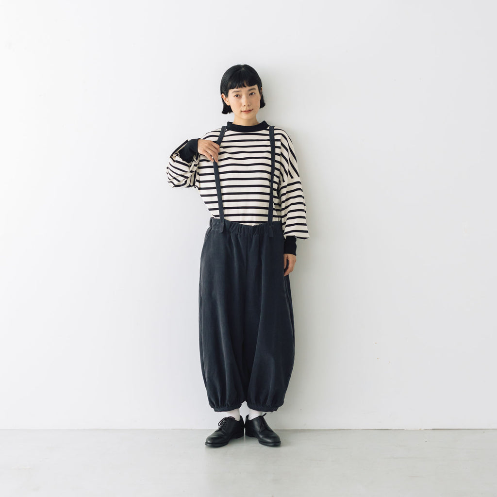 MAGALI ハイゲージコットン バスクボーダーカットソー