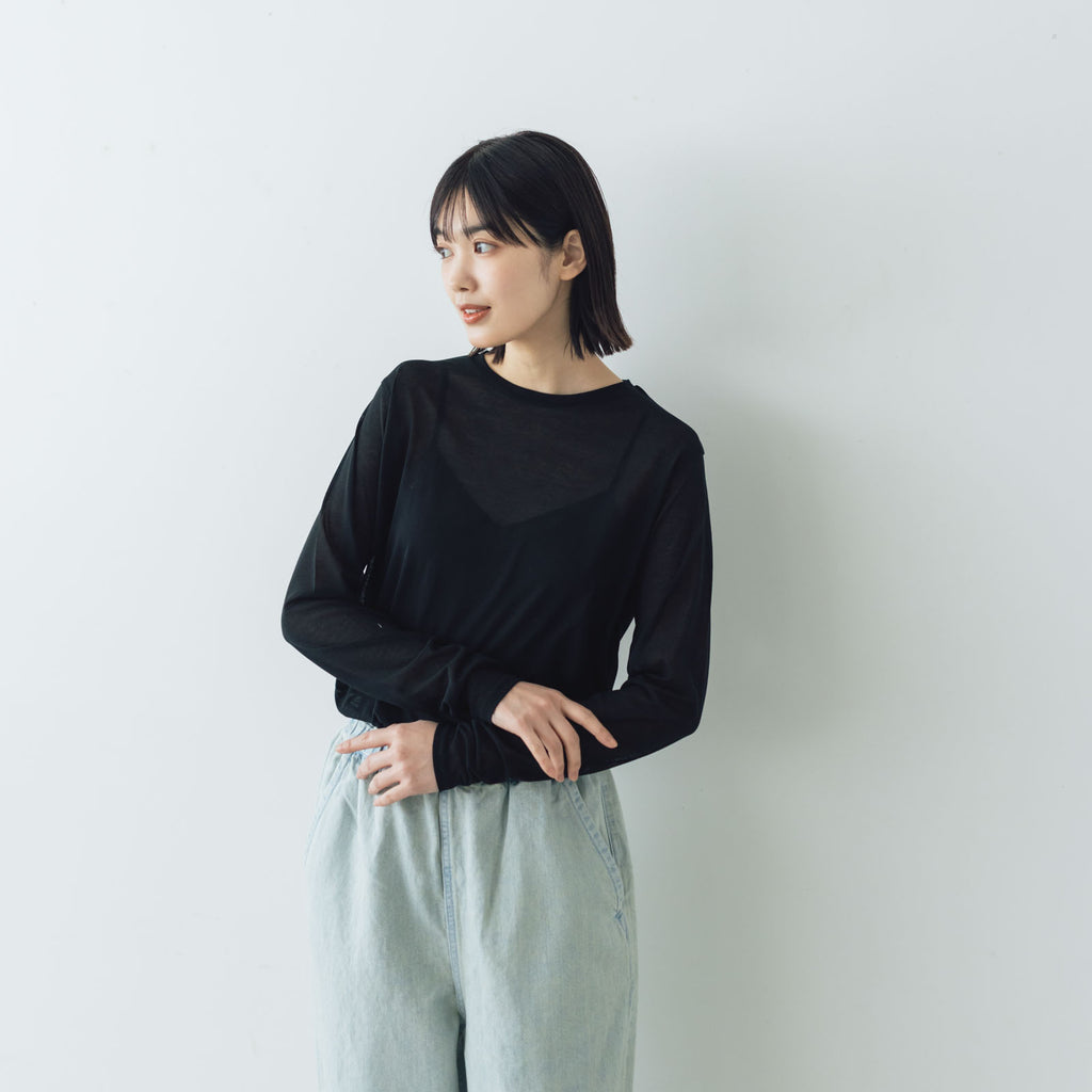 ROBE de PEAU リラックスシアープルオーバー