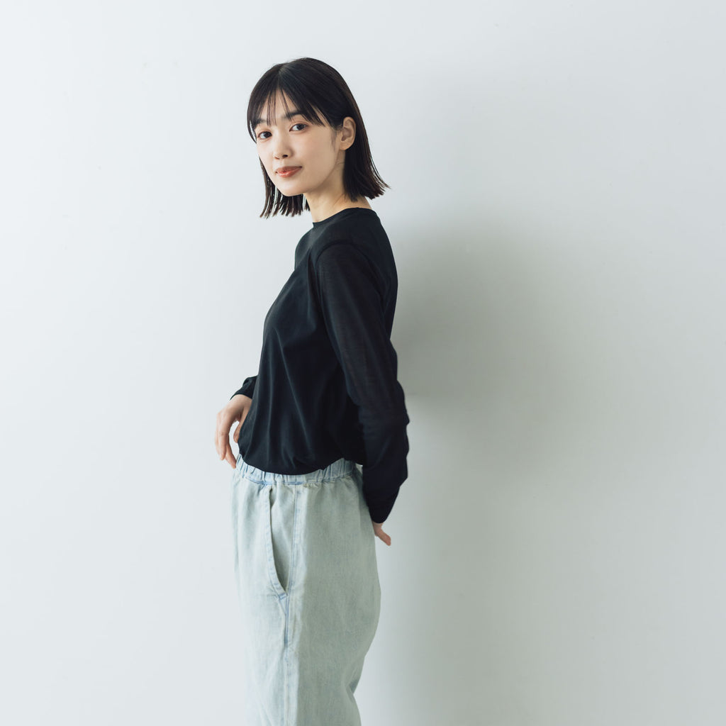 ROBE de PEAU リラックスシアープルオーバー