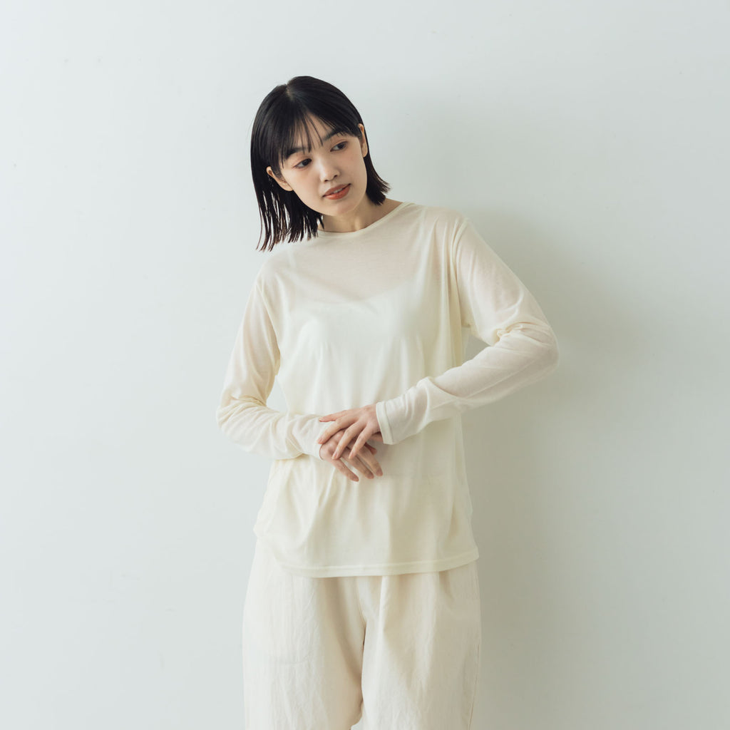 ROBE de PEAU リラックスシアープルオーバー