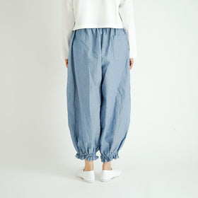 ROBE de PEAU アンクルタイドパンツ ジェイブルー