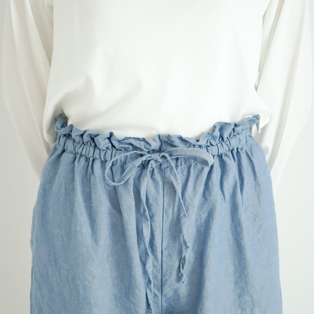 ROBE de PEAU アンクルタイドパンツ ジェイブルー