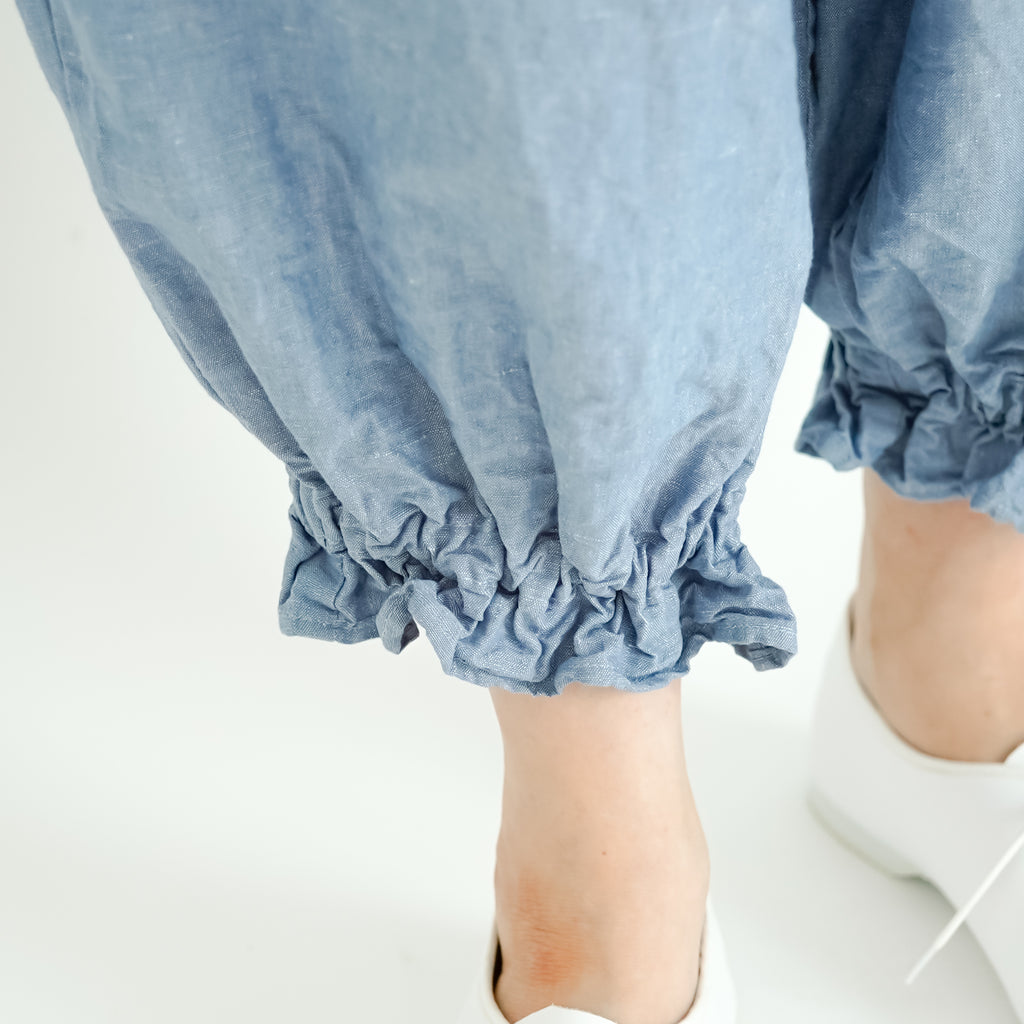 ROBE de PEAU アンクルタイドパンツ ジェイブルー