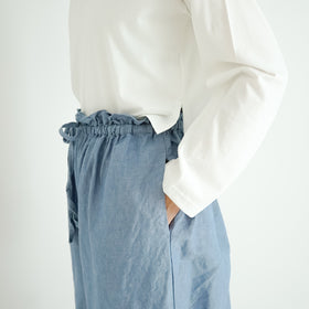 ROBE de PEAU アンクルタイドパンツ ジェイブルー