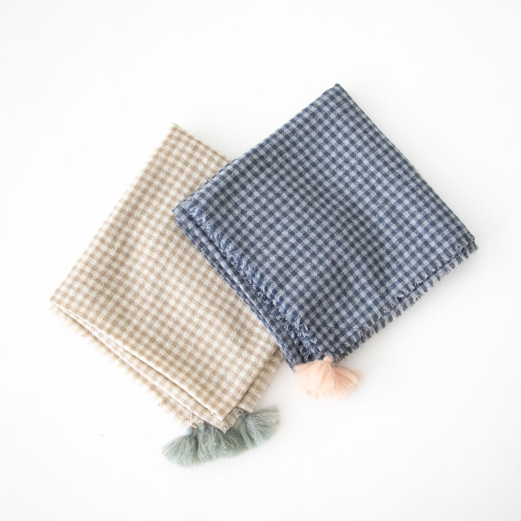 ROBE de PEAU ウールガーゼタッセルストール