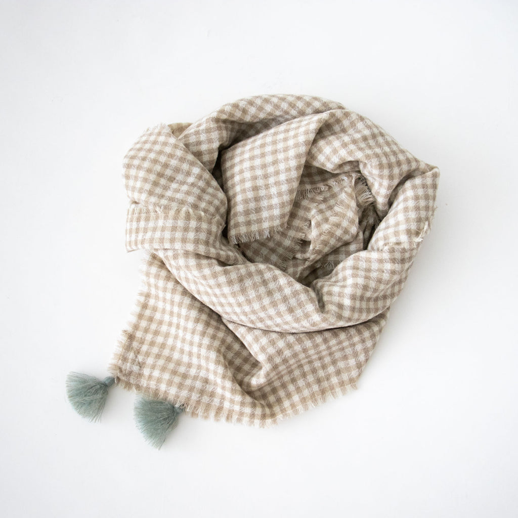 ROBE de PEAU ウールガーゼタッセルストール