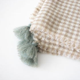 ROBE de PEAU ウールガーゼタッセルストール