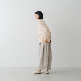 ROBE de PEAU サテンカミーユタックパンツ