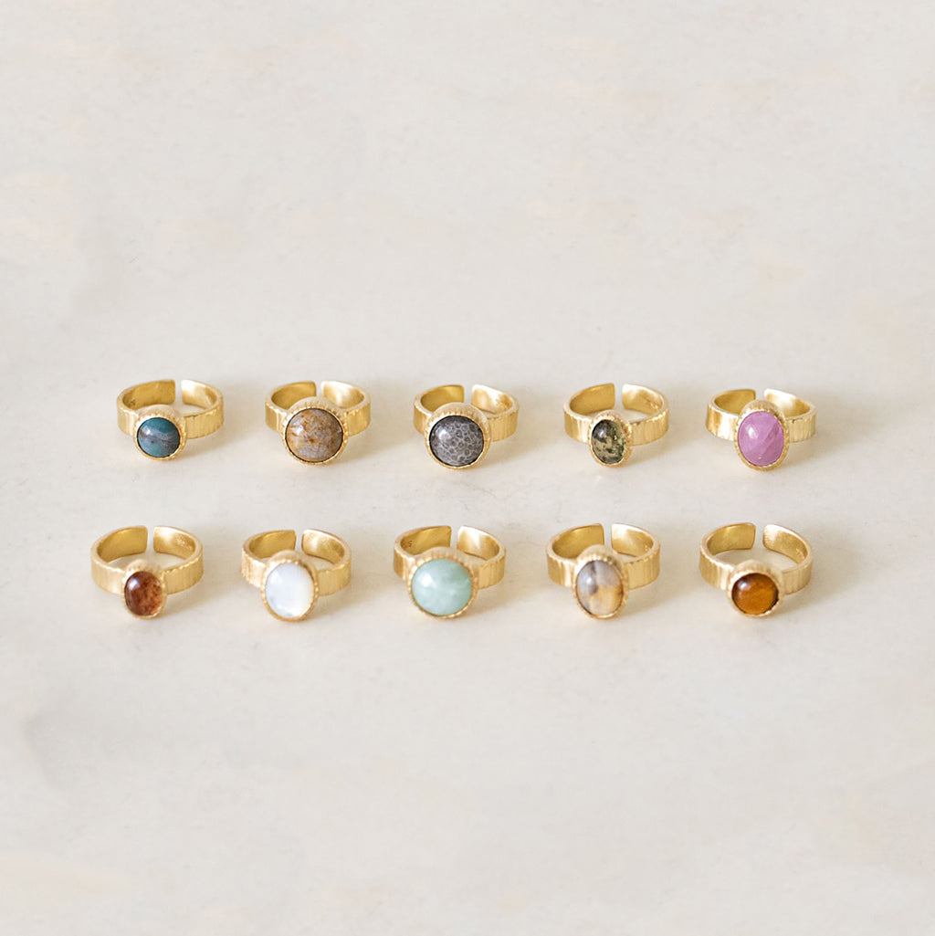 SURUME. Cutting Stone Ring