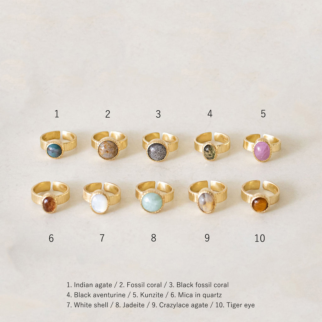 SURUME. Cutting Stone Ring