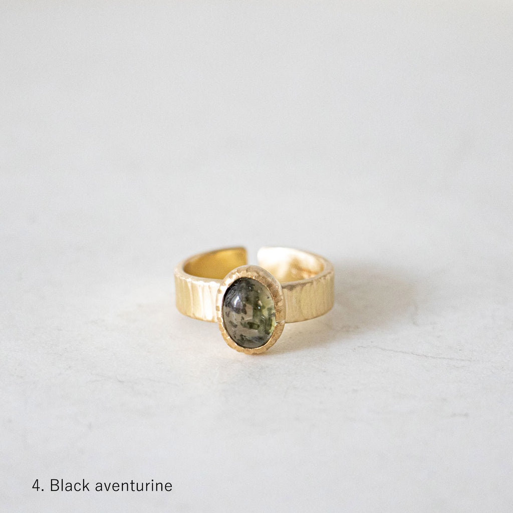 SURUME. Cutting Stone Ring