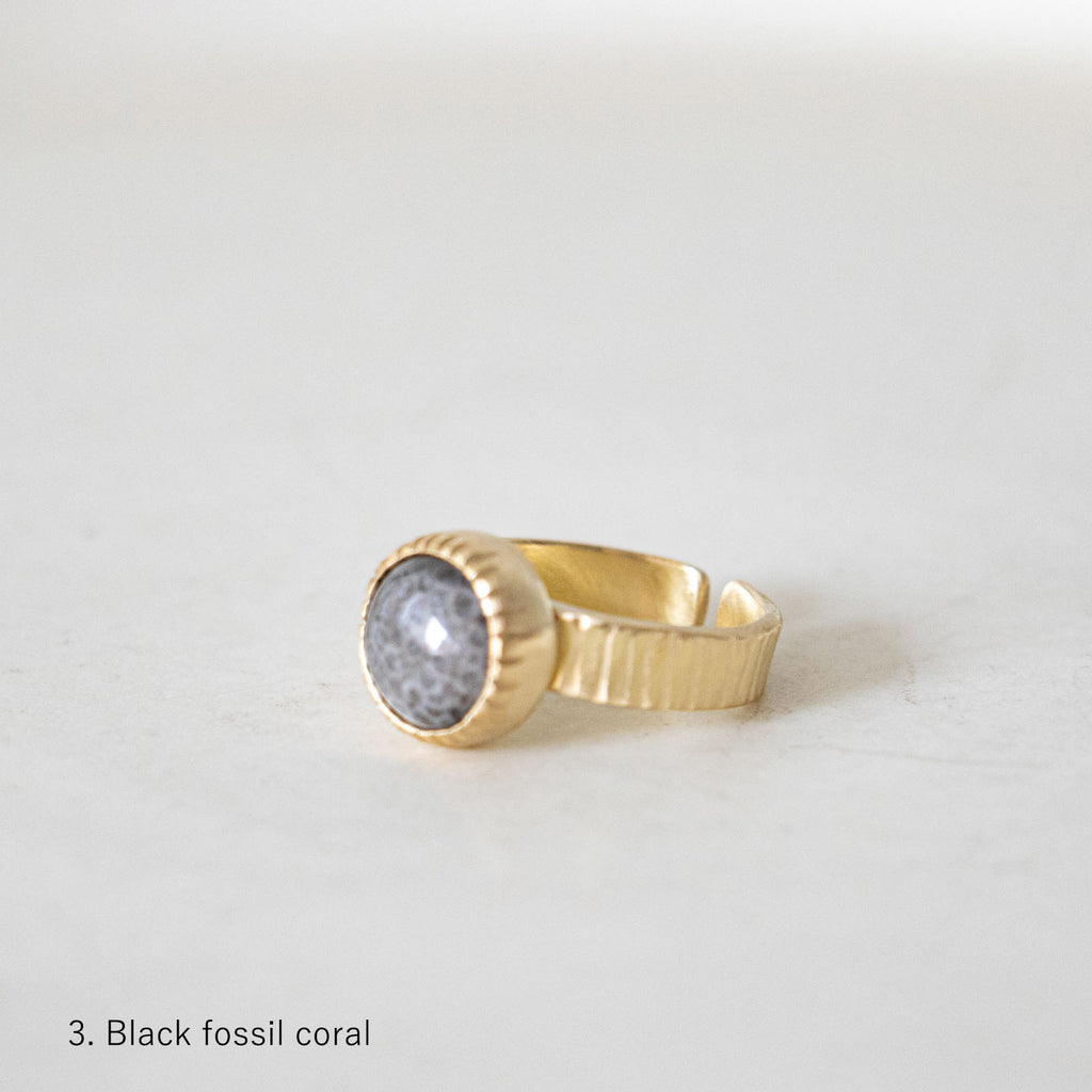 SURUME. Cutting Stone Ring