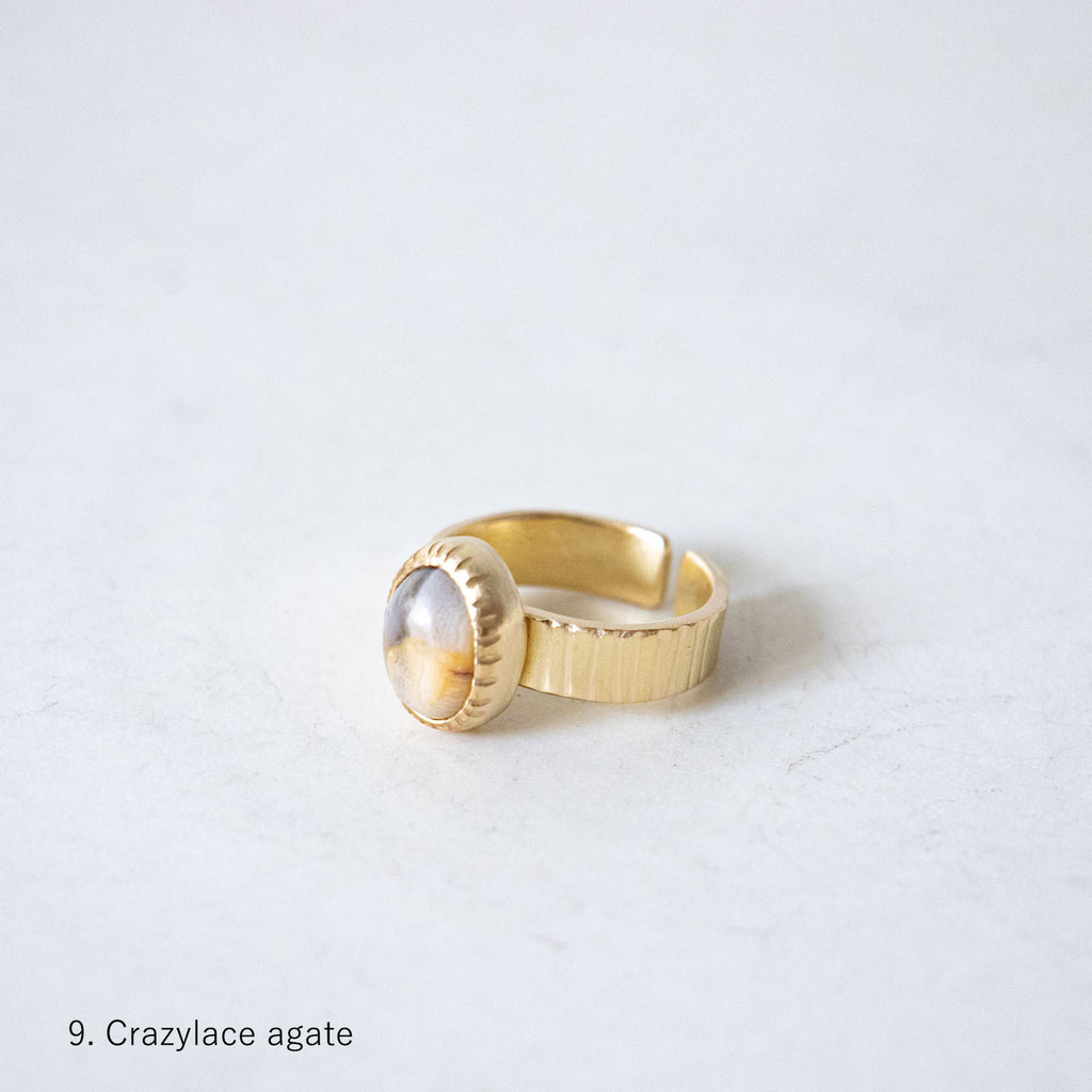 SURUME. Cutting Stone Ring