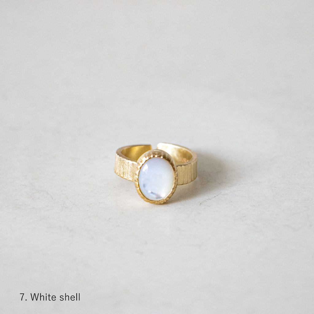 SURUME. Cutting Stone Ring