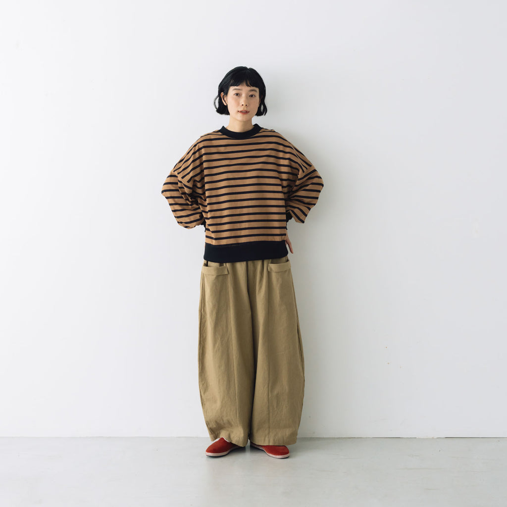 MAGALI ハイゲージコットン バスクボーダーカットソー