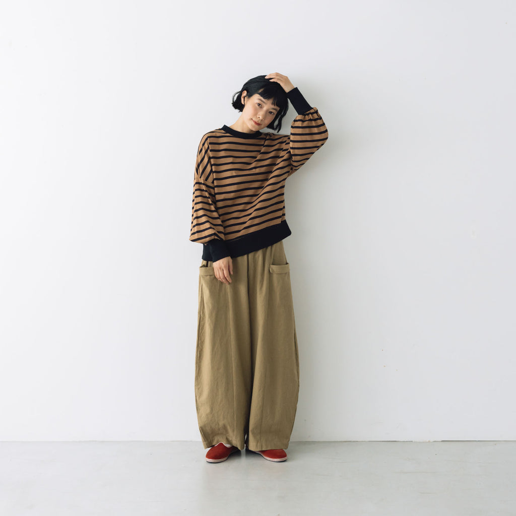 MAGALI ハイゲージコットン バスクボーダーカットソー