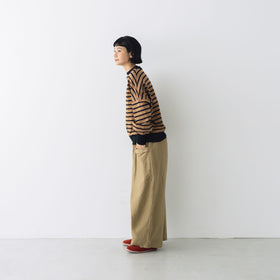 MAGALI ハイゲージコットン バスクボーダーカットソー