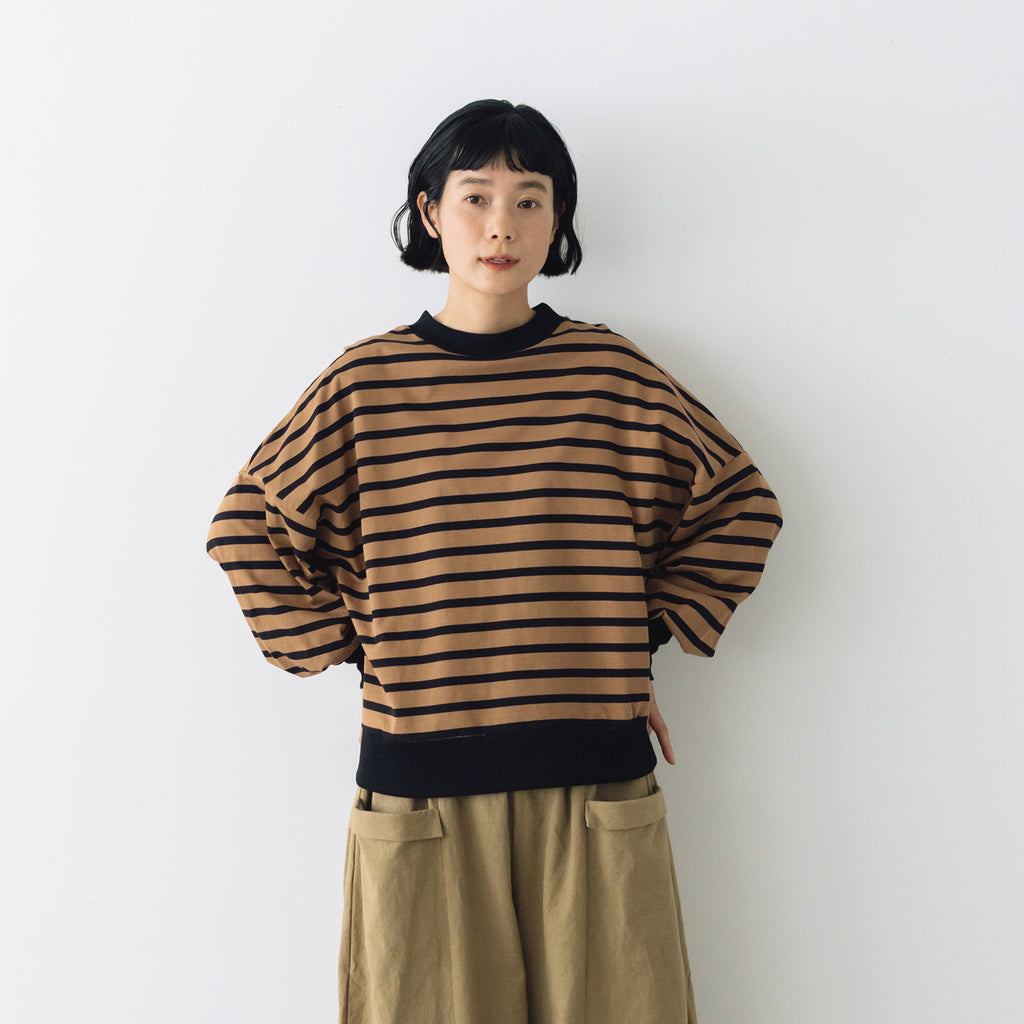 MAGALI ハイゲージコットン バスクボーダーカットソー