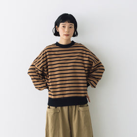 MAGALI ハイゲージコットン バスクボーダーカットソー