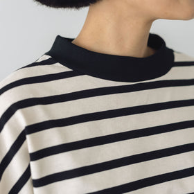 MAGALI ハイゲージコットン バスクボーダーカットソー