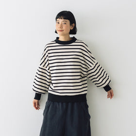 MAGALI ハイゲージコットン バスクボーダーカットソー