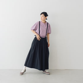 MAGALI コットン天竺 ギャザースリーブカットソー