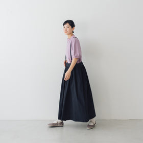 MAGALI コットン天竺 ギャザースリーブカットソー