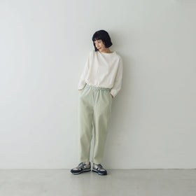 TISSU コットンデニム イージーテーパードパンツ
