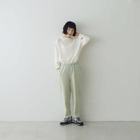 TISSU コットンデニム イージーテーパードパンツ