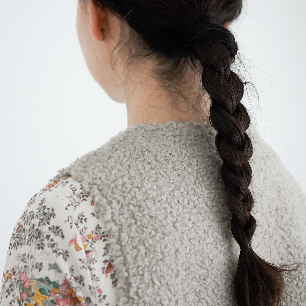 UNIVERSAL SEVEN ボア コンパクトベスト グレージュ